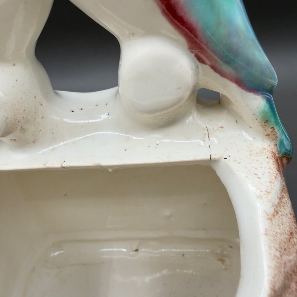 Vintage Wall Pockets Vase Planter Morton Art Pottery Bird of Paradise Pastels - Picture 14 of 16